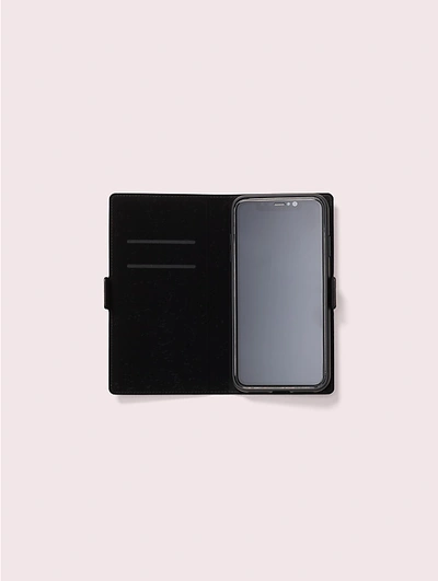 Shop Kate Spade Sylvia Iphone Xs Max Magnetic Wrap Folio Case In Hibiscous Multi