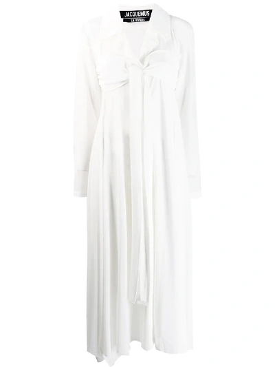 Shop Jacquemus Saint Jean Shirt Dress - White