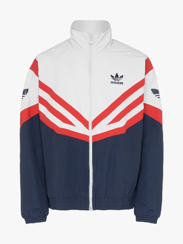 black with red stripe adidas jacket