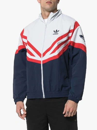 Adidas Originals Adidas Sportive Red Stripe Track Jacket In Blue | ModeSens