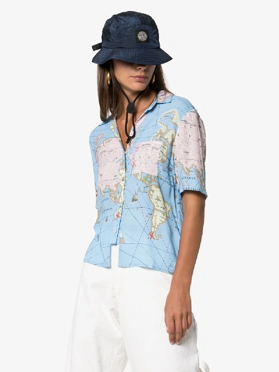 Shop Staud Sail Map Print Shirt In Multicoloured