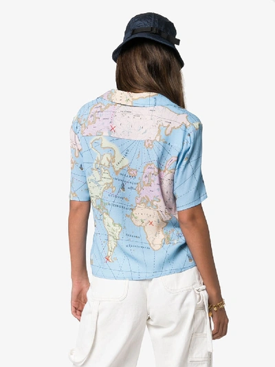 Shop Staud Sail Map Print Shirt In Multicoloured