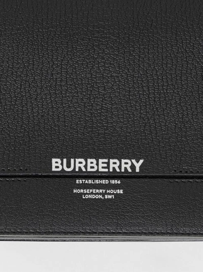 Shop Burberry Small Leather Grace Bag In Black