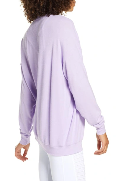 Shop Alo Yoga Soho Pullover In Ultraviolet Heather
