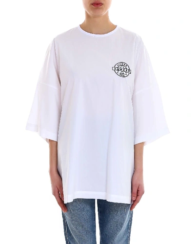 Shop Ambush Back Zip Up Shirt T-shirt In White