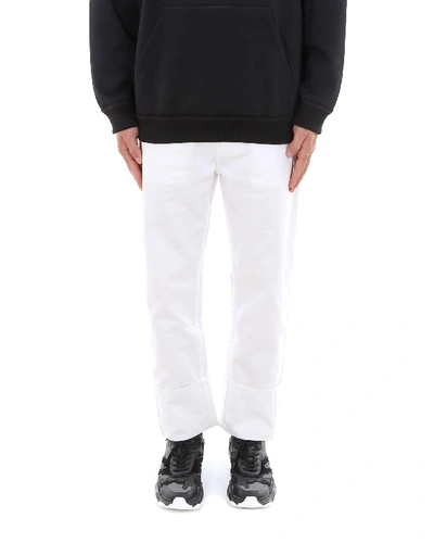 Shop Valentino Trousers In White