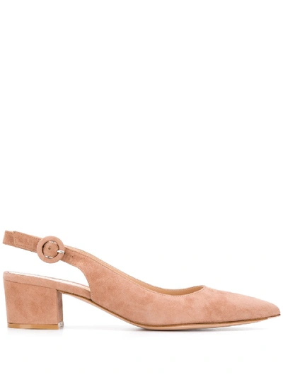 Shop Gianvito Rossi Pointed Low Pumps - Neutrals