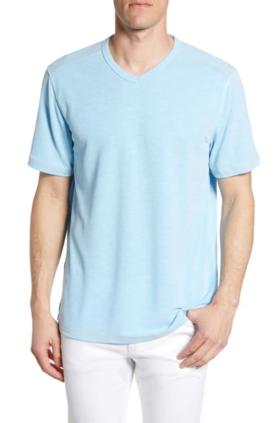 Shop Tommy Bahama Tropicool Paradise V-neck T-shirt In Opal
