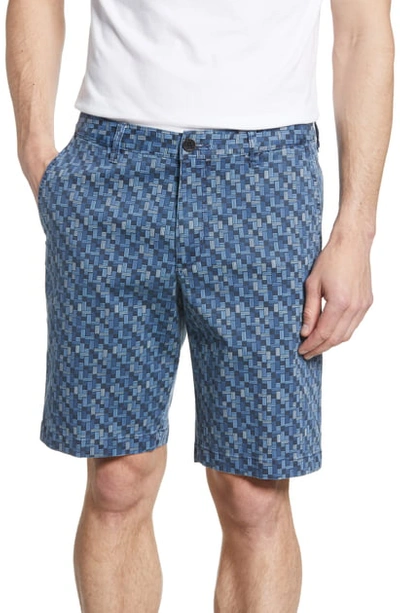 Shop Tommy Bahama Oh My Geo Shorts In Blue Note
