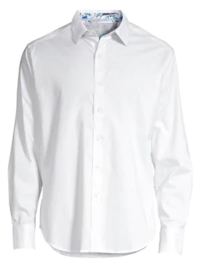 Shop Robert Graham Men's Rutherford Collared Shirt In White