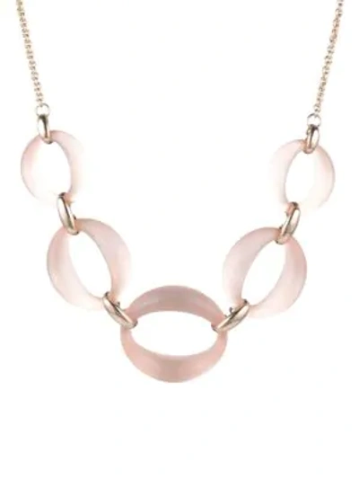 Shop Alexis Bittar Large Link Necklace In Sunset