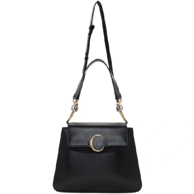Shop Chloé Chloe Black Medium Chloe C Shoulder Bag In 001 Black