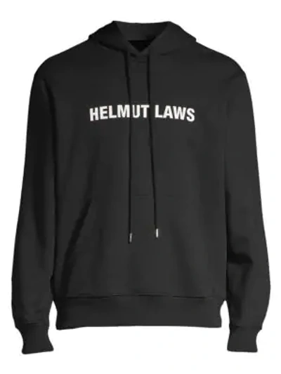 Shop Helmut Lang Helmut Laws Graphic Hoodie In Black Basalt