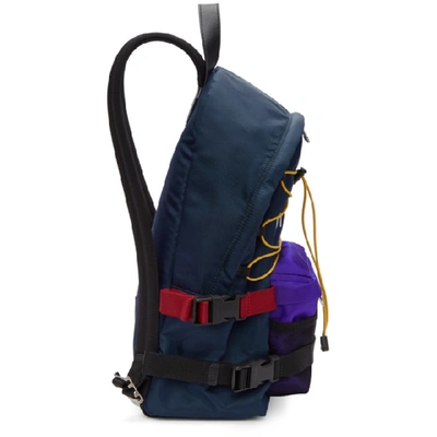 Shop Givenchy Blue And Black Hiking Backpack In 969-blue/ye