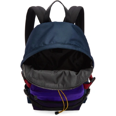 Shop Givenchy Blue And Black Hiking Backpack In 969-blue/ye