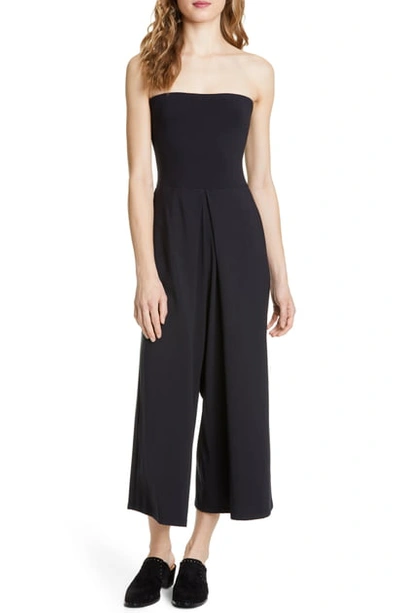 Shop Joie Marischal Strapless Jumpsuit In Caviar