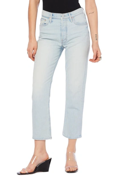 Shop Mother The Tomcat High Waist Ripped Crop Straight Leg Jeans In Hella Hot