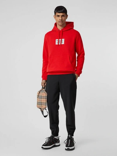 Shop Burberry Logo Detail Wool Mohair Trackpants In Black