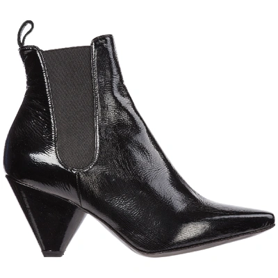 Shop Premiata Women's Leather Heel'ankle Boots Booties In Black