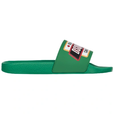 Shop Dsquared2 Men's Slippers Sandals Rubber In Green