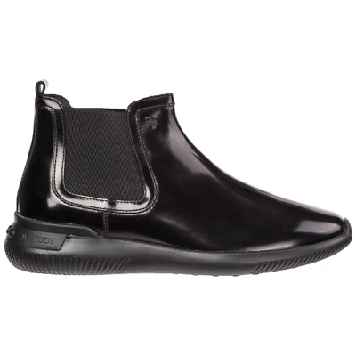 Shop Tod's Men's Genuine Leather Ankle Boots In Black
