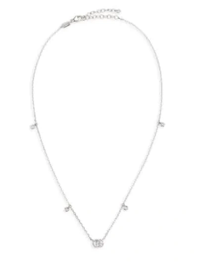 Shop Gucci 18k White Gold Diamond Necklace