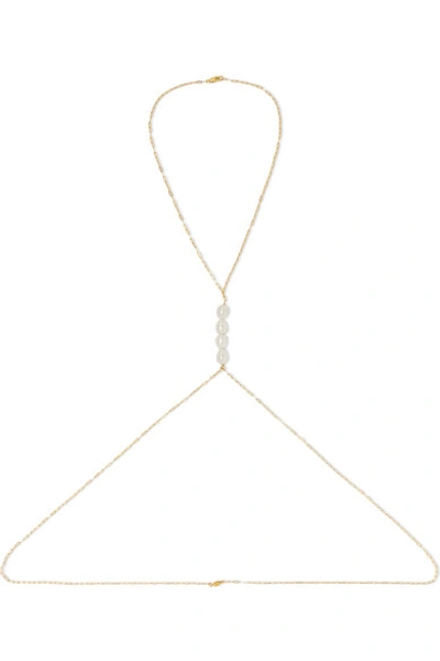 Shop Eliou Gold-filled Pearl Body Chain