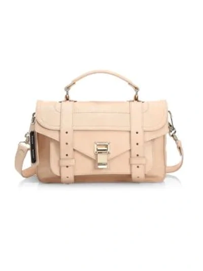 Shop Proenza Schouler Tiny Ps1 Leather Satchel In Light Apricot