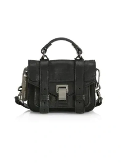 Shop Proenza Schouler Micro Ps1 Leather Satchel In Black