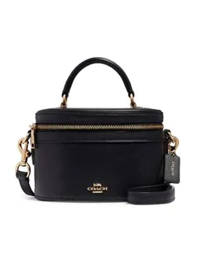 Shop Coach Trail Leather Top Handle Bag In Black