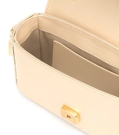 Shop Chloé C Mini Leather Shoulder Bag In Beige