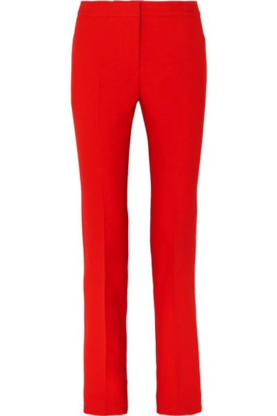 Shop Alexander Mcqueen Wool-blend Bootcut Pants In Red