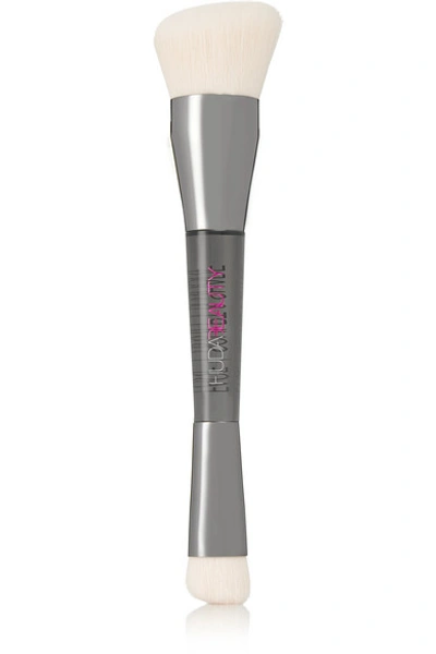 Shop Huda Beauty Sculpt & Shade Dual-ended Contour & Bronze Complexion Brush - One Size In Colorless