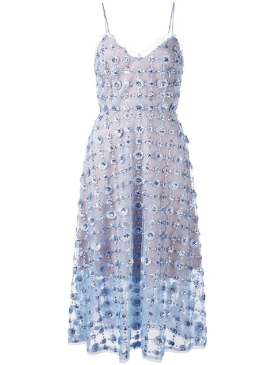 Shop Aidan Mattox Crystal Embellished Cami Dress - Blue