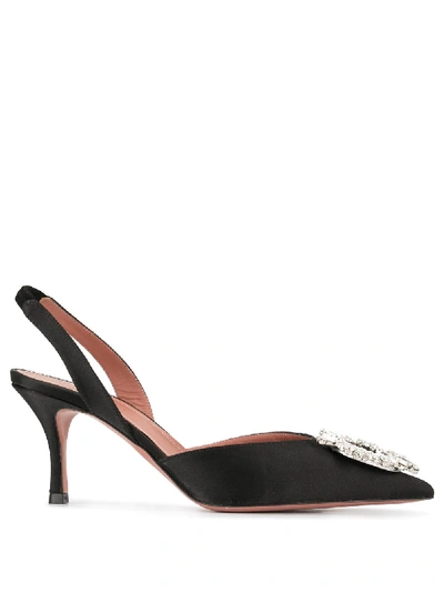 Shop Amina Muaddi Begum Slingback 70 Pumps - Black