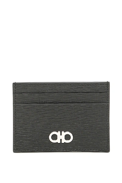 Shop Ferragamo Gancini Clip Cardholder In Nero (black)