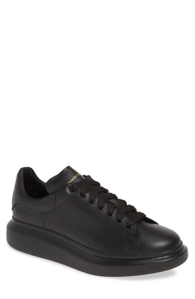 Shop Alexander Mcqueen Oversize Low Top Sneaker In Black W/ White