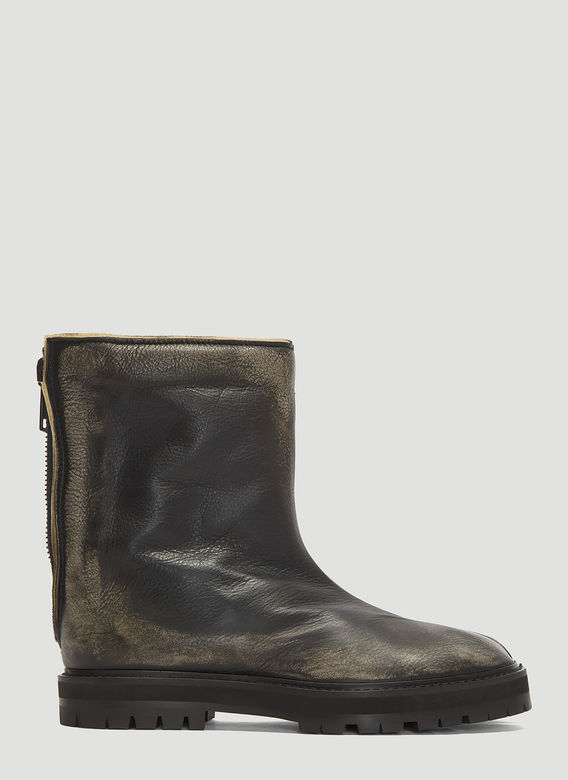 leather hunter boots