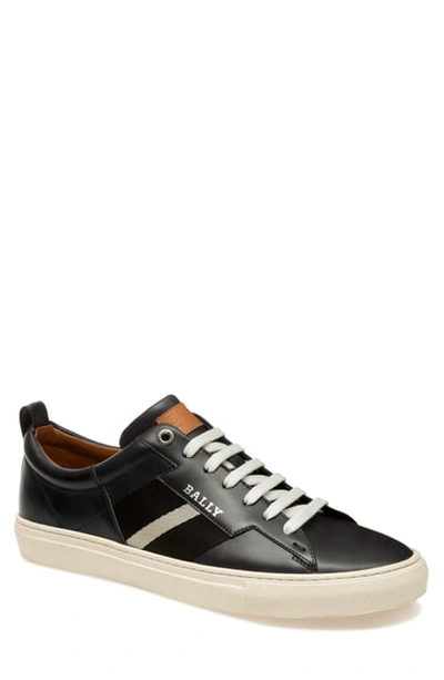 Shop Bally 'helvio' Sneaker In Black Leather