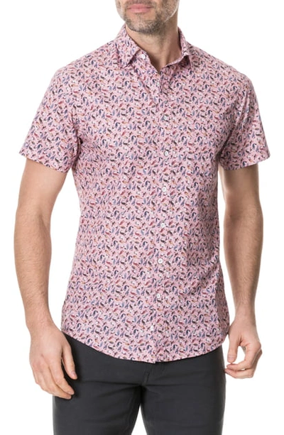 Shop Rodd & Gunn Eastborne Regular Fit Short Sleeve Button-up Shirt In Quartz