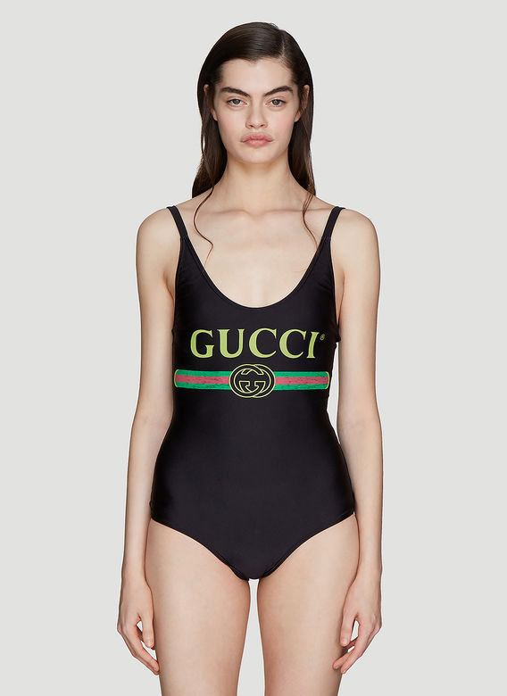 gucci black swimsuit