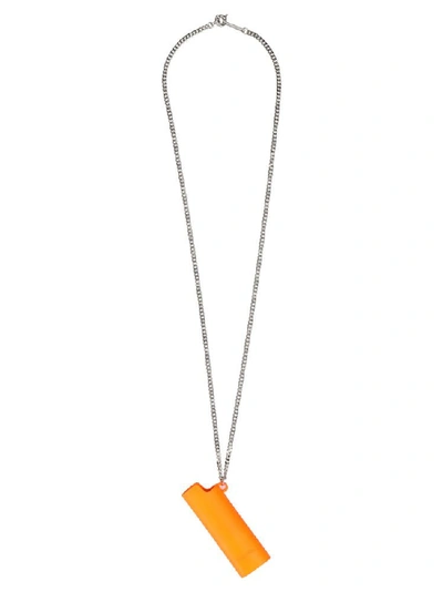 Shop Ambush Lighter Case Chain Necklace In Orange