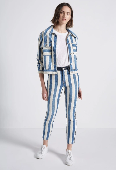 Shop Current Elliott The High Waist Stiletto Jean In The Bay Stripe