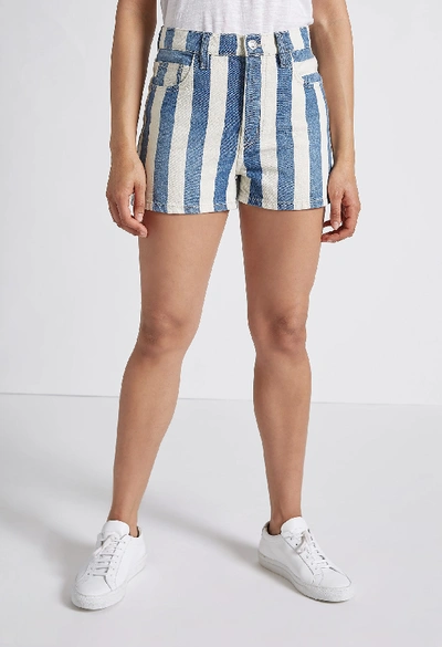 Shop Current Elliott The Westside Short In The Bay Stripe