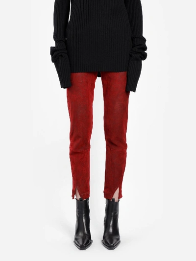 Shop Ann Demeulemeester Trousers In Red