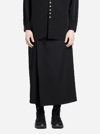 Shop Yohji Yamamoto Trousers In  Black