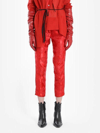 Shop Ann Demeulemeester Trousers In Red