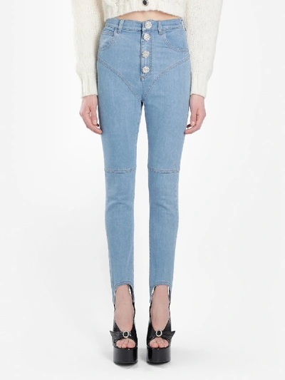 Shop Alessandra Rich Jeans In Light Blue
