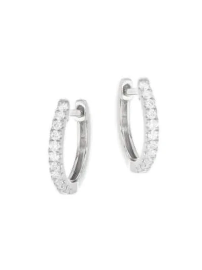 Shop Anita Ko 18k White Gold Small Diamond Huggie Earrings