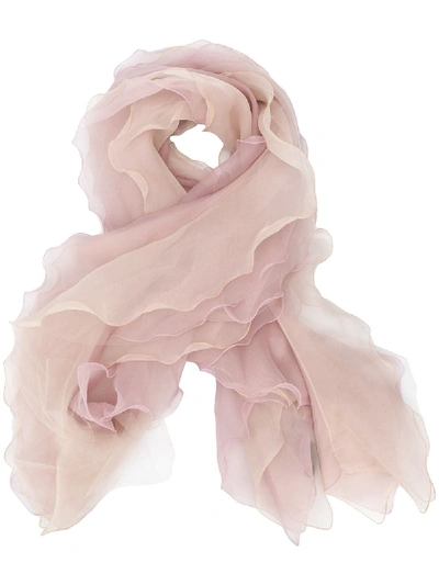 Shop Giorgio Armani Semi-transparenter Schal - Rosa In Pink